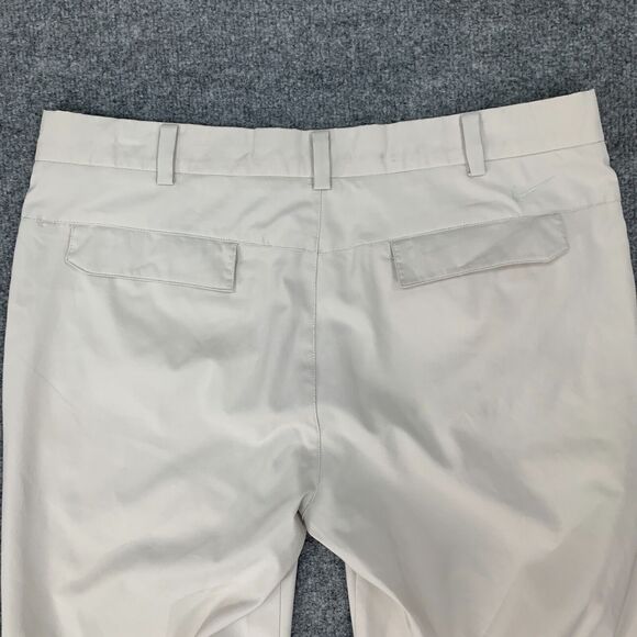 Nike Golf Pants Mens 34 Beige Chino Stretch Tour Performance Dri Fit Modern Tech - Picture 9 of 15